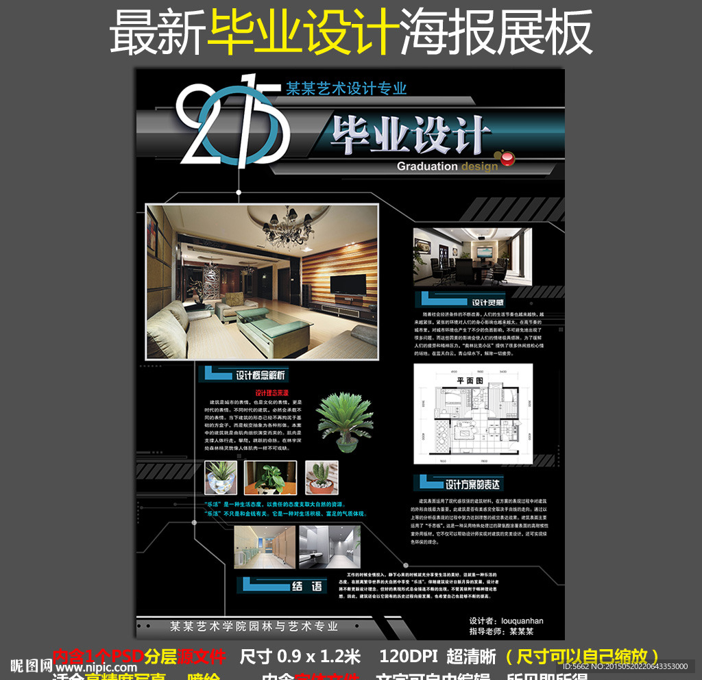 毕业展板