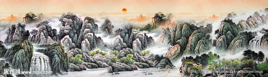 山水画 山水风景