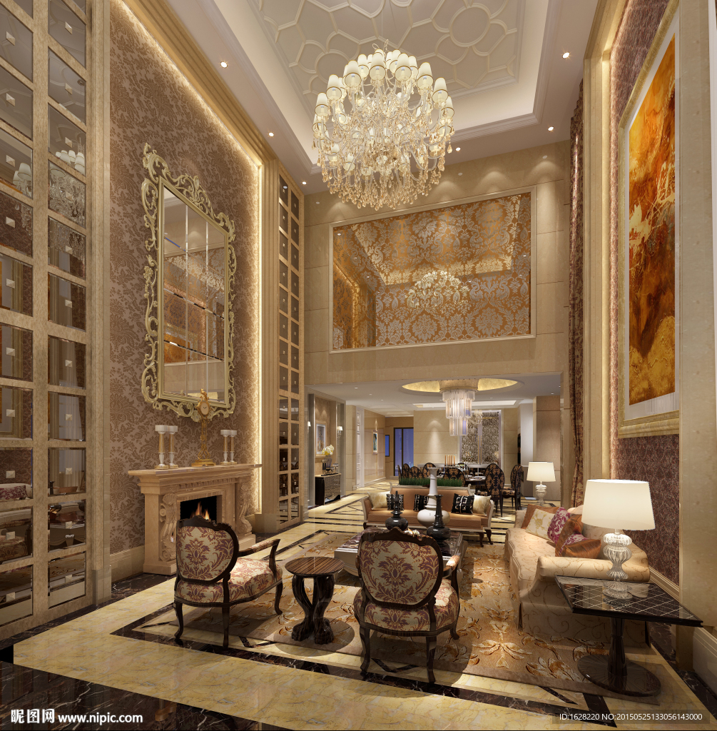 别墅客厅效果图