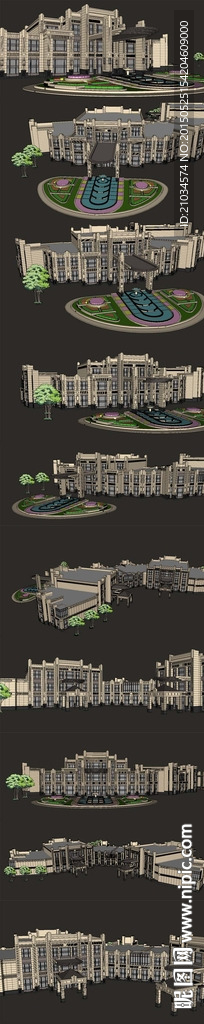 上海大公馆建筑SU模型设计