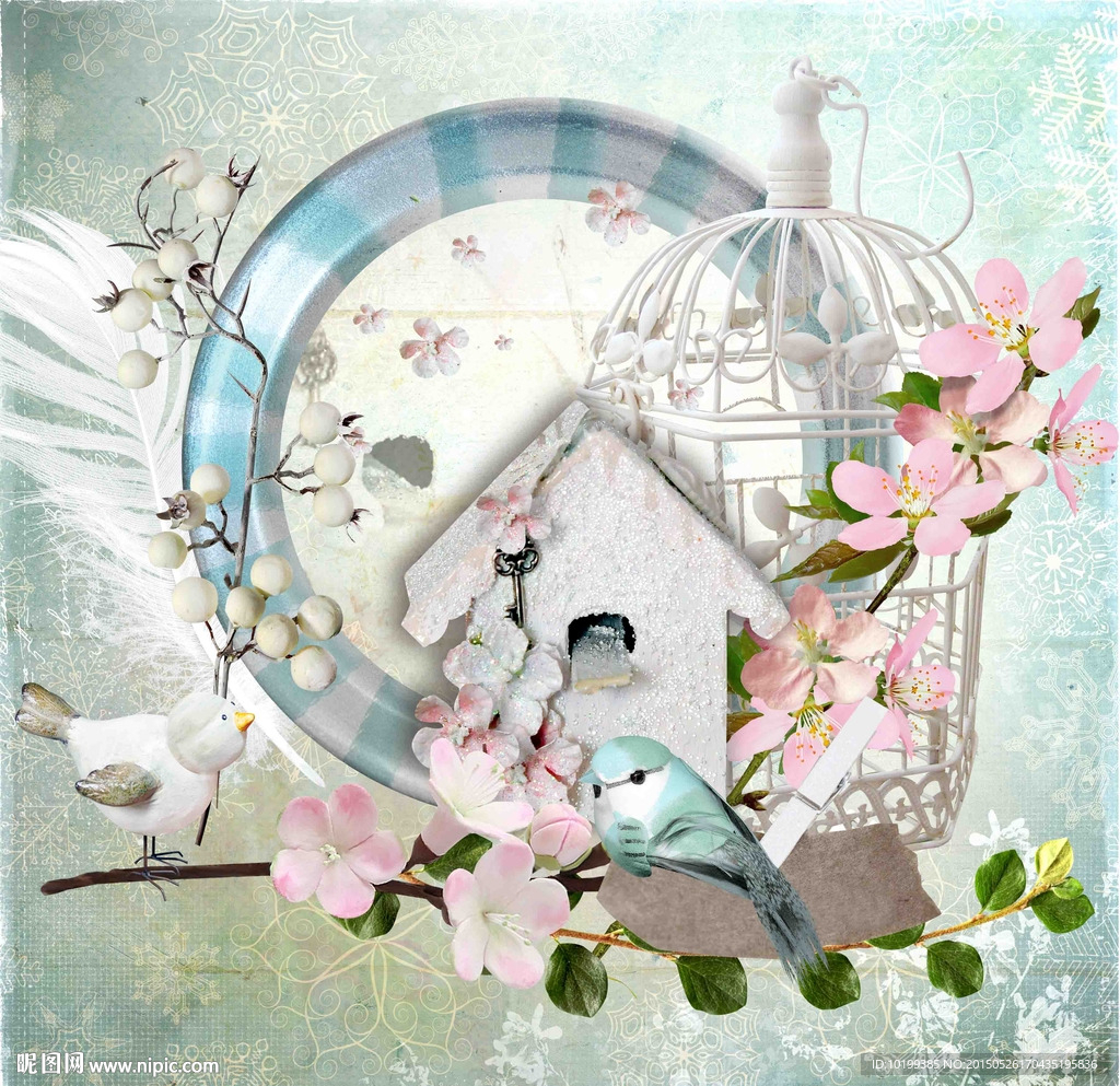 田园 复古 鸟笼