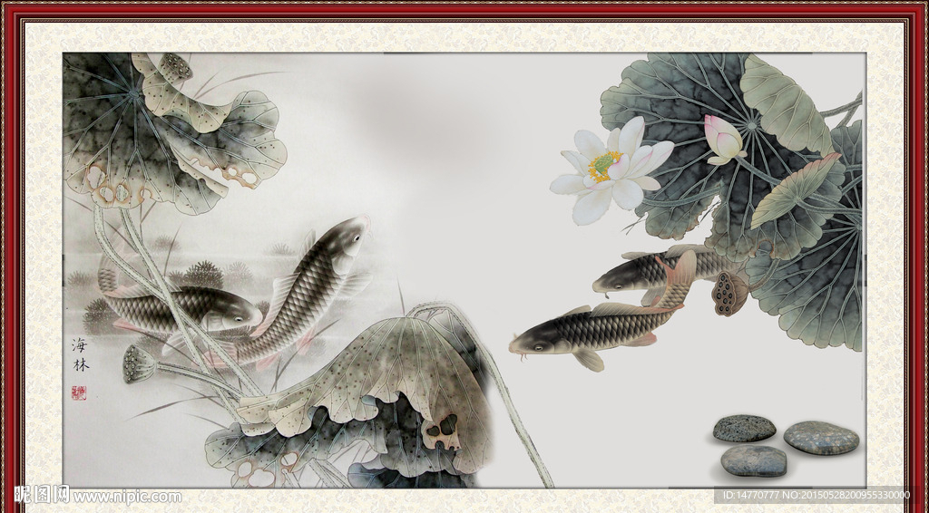 水墨荷花
