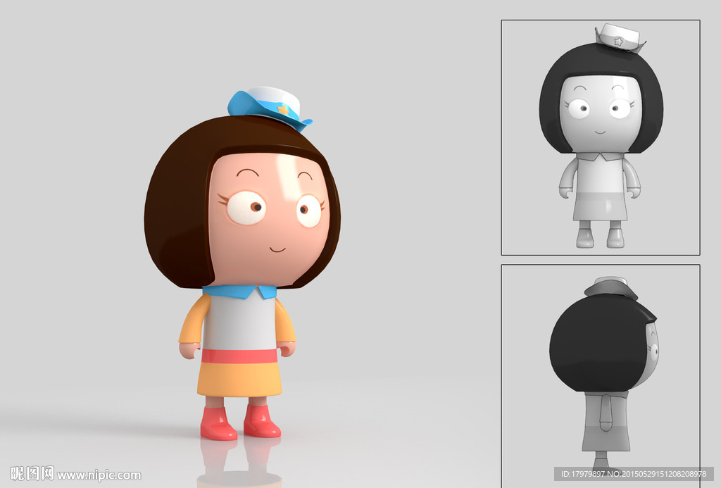 3D女孩角色模型