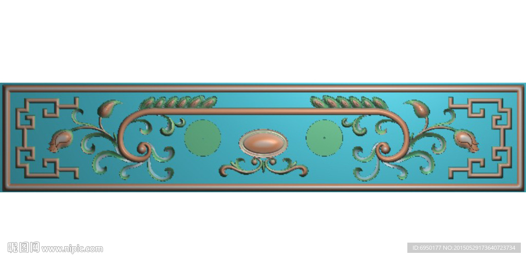 洋花抽屉抽斗面板精雕图灰度浮雕