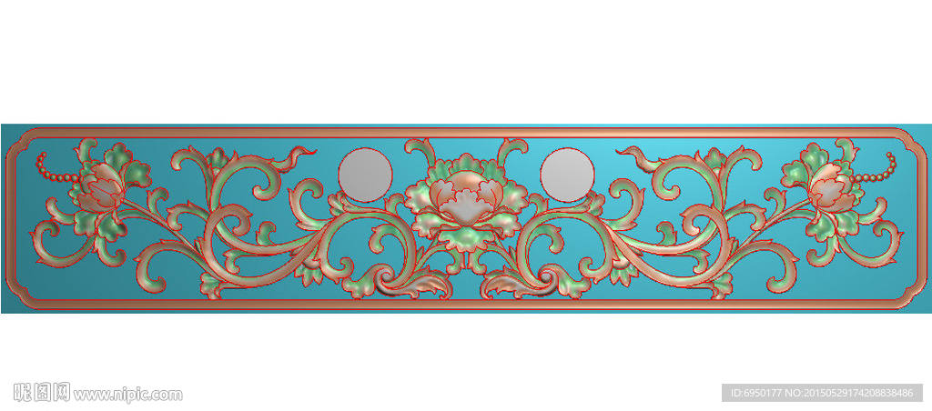 洋花抽屉拉手抽斗精雕图灰度浮雕