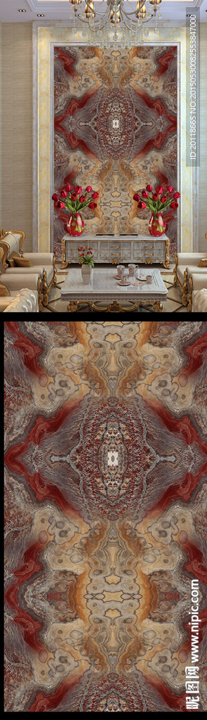 珍品大理石玄关背景墙图片下载