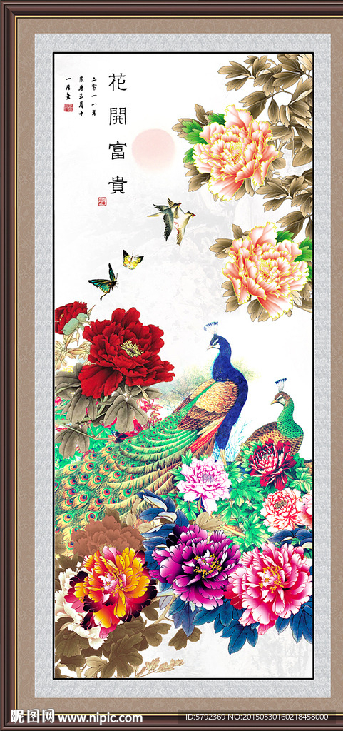 牡丹花装饰画