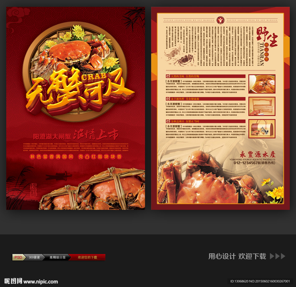 大闸蟹DM宣传单