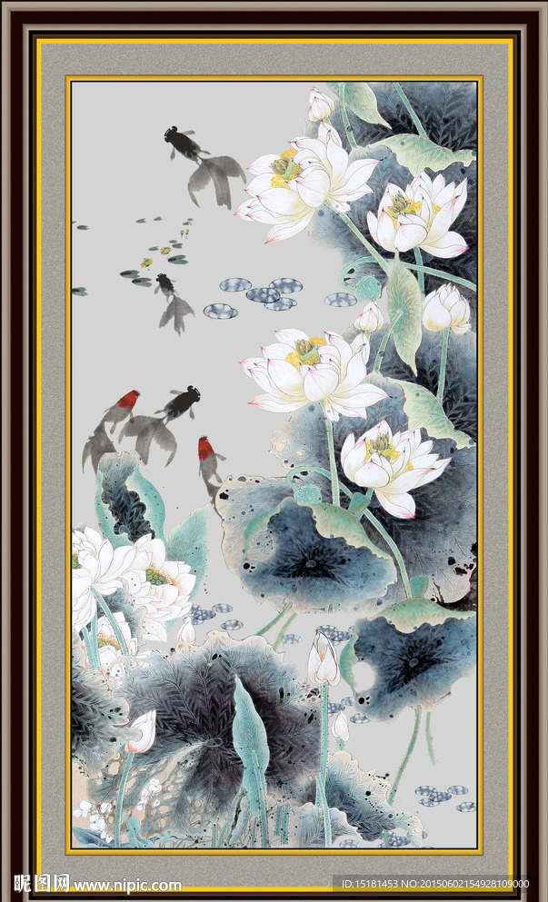 荷花装饰画