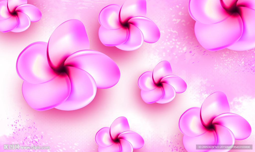 3d花朵电视背景墙