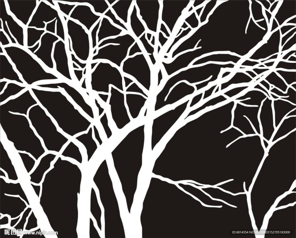 树型 树形 黑白树 抽象树