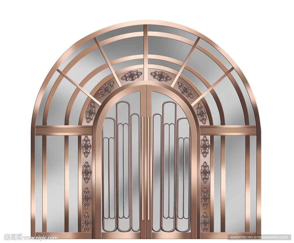 不锈钢金属铜门设计
