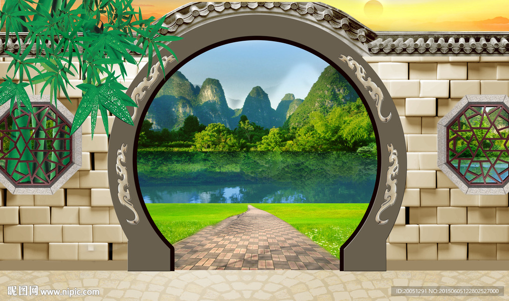 3d背景墙 风景如画