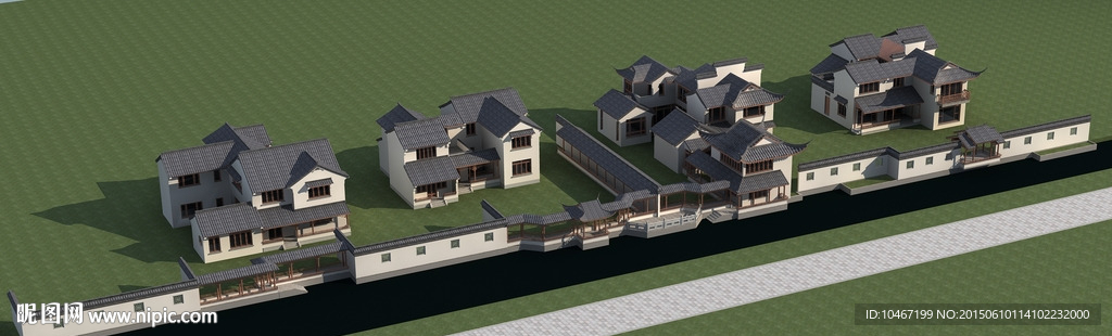古建别墅3D模型