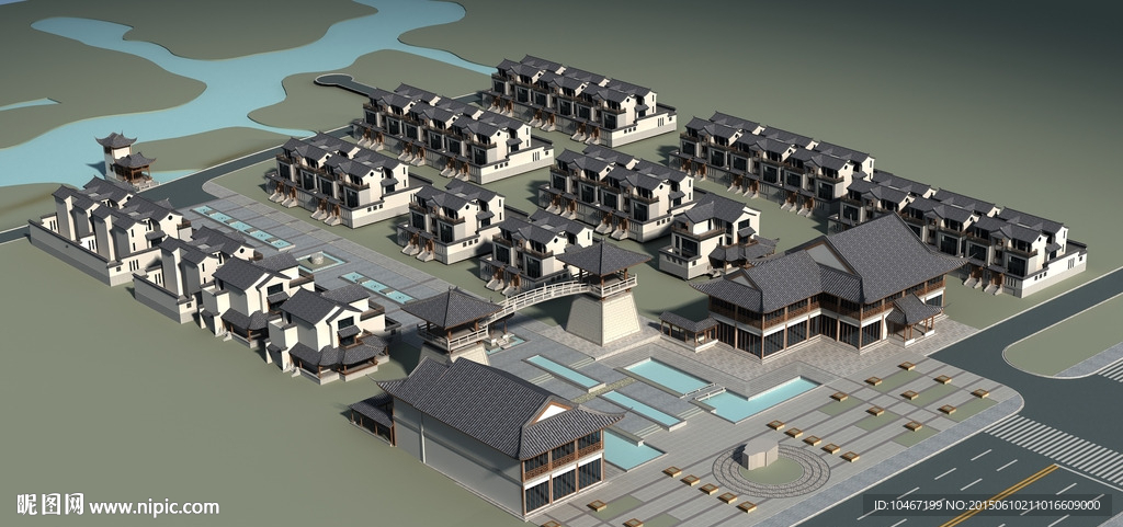 古建别墅3D模型
