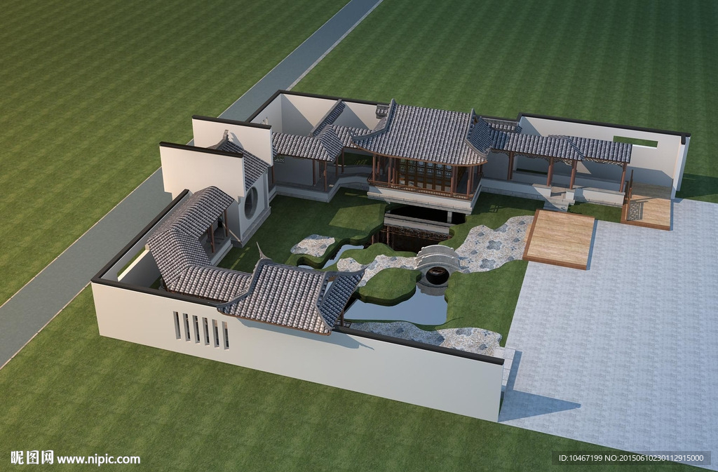 江南庭院3D模型
