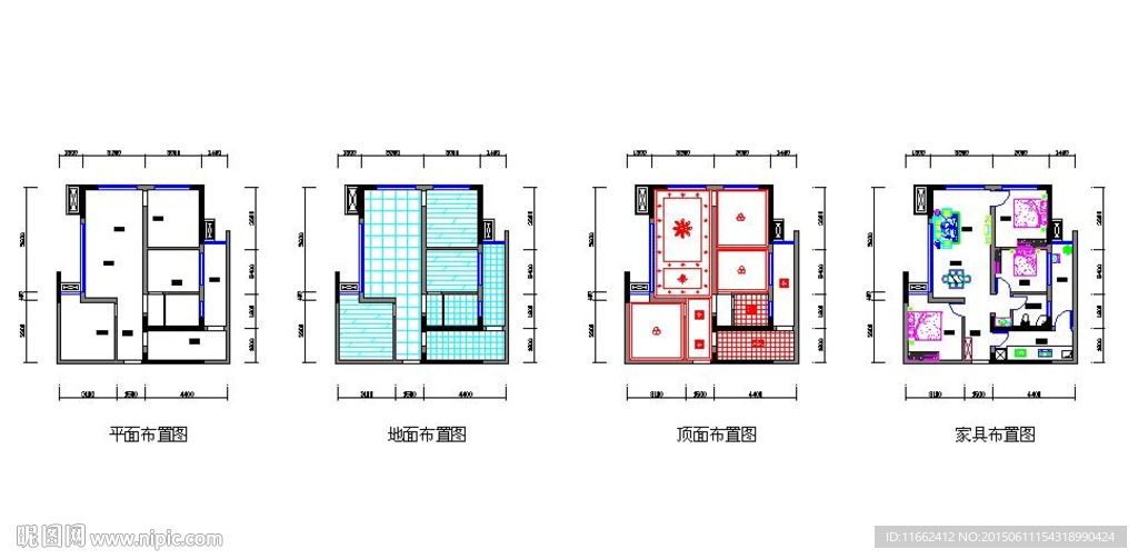 蓝光金双楠户型图A1，63m2