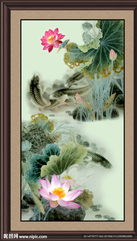 荷花水墨画
