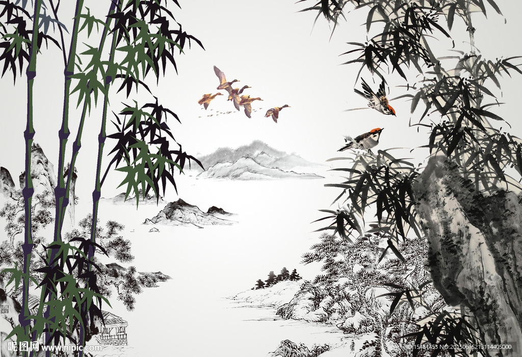 国画竹子