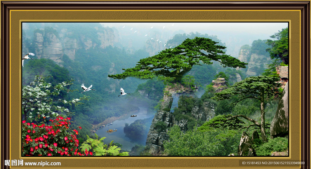 迎客松风景如画