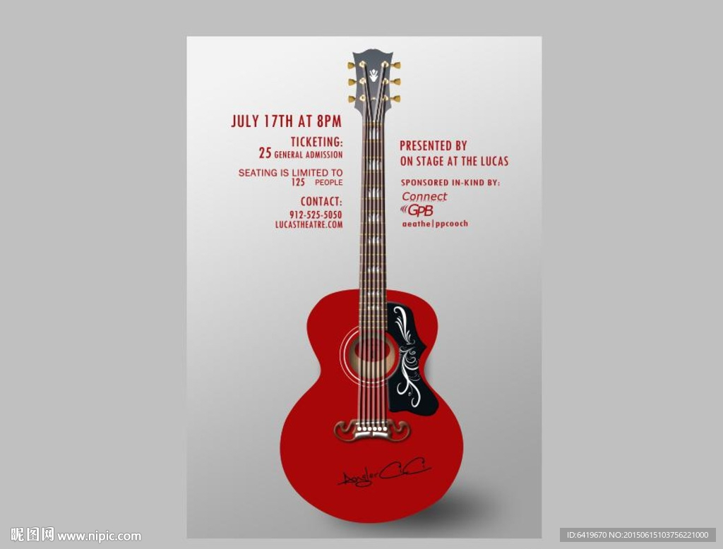 guitar演出海报宣传
