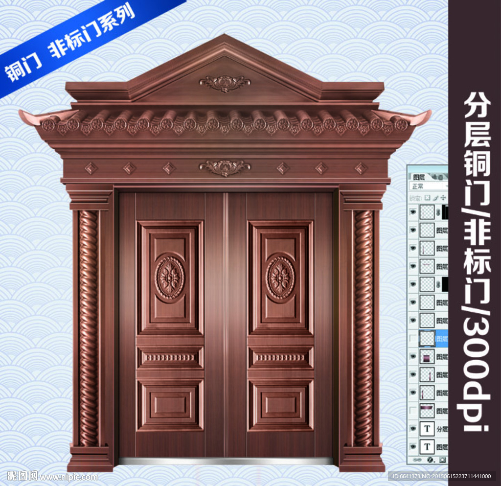 别墅门 真铜门 铜门木 非标门