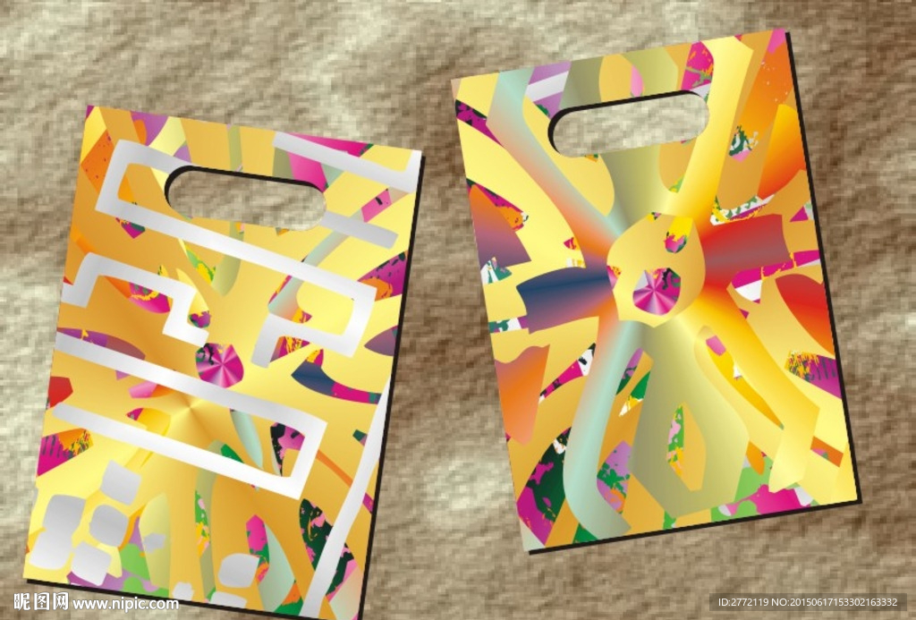 金银 异形手提袋