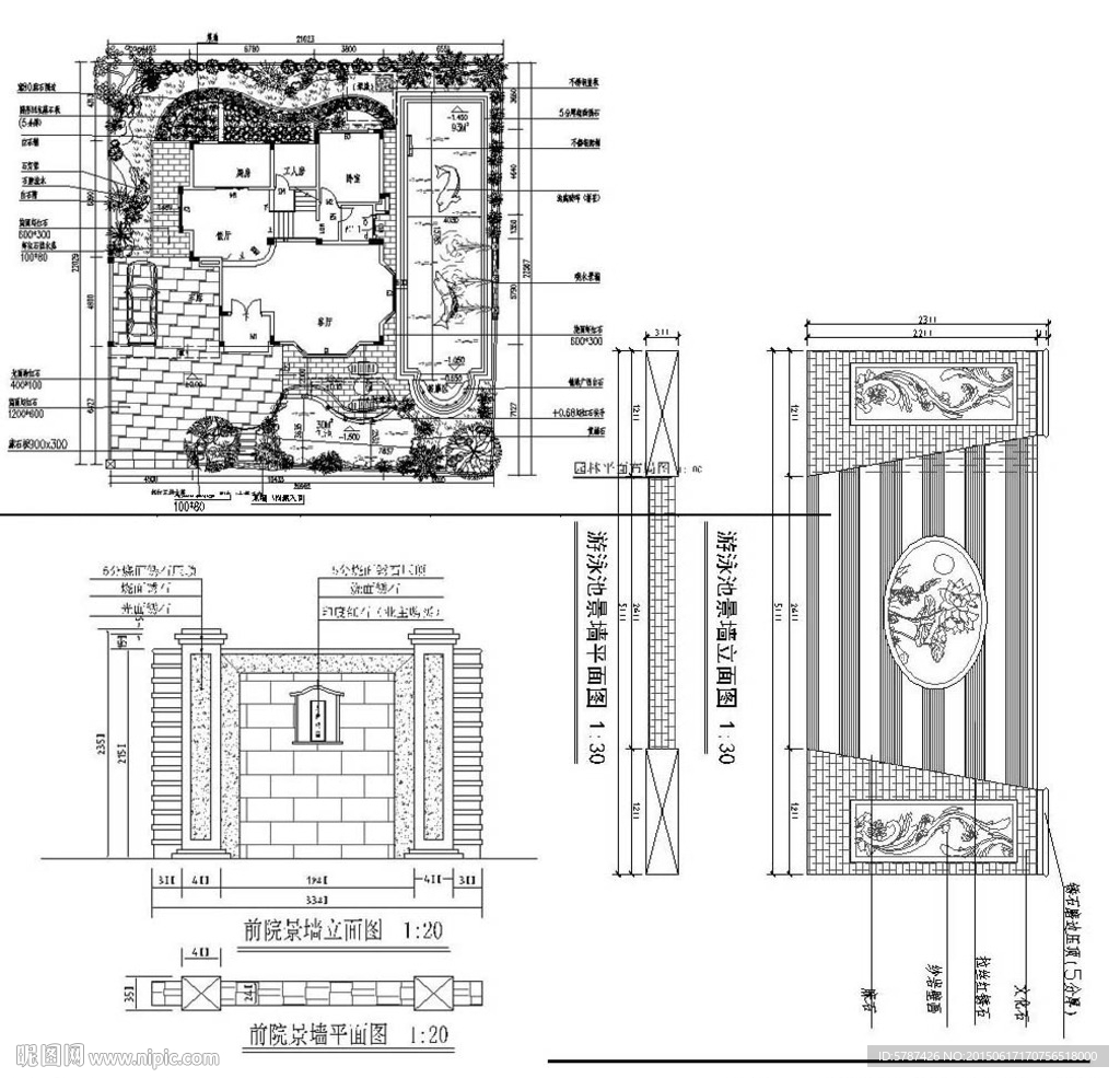 家居大门建筑设计CAD图纸