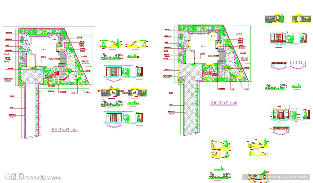 别墅庄园建筑设计CAD图纸