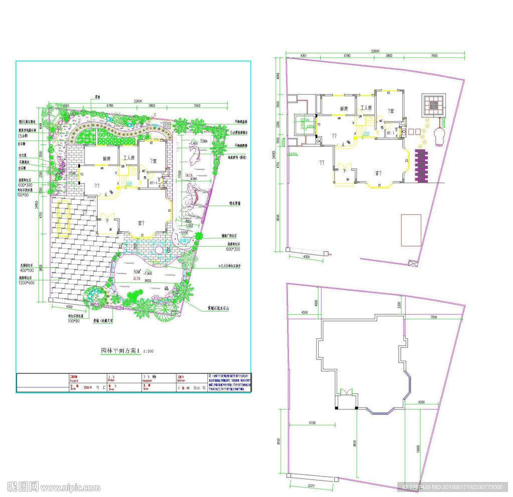 别墅建筑CAD平面图