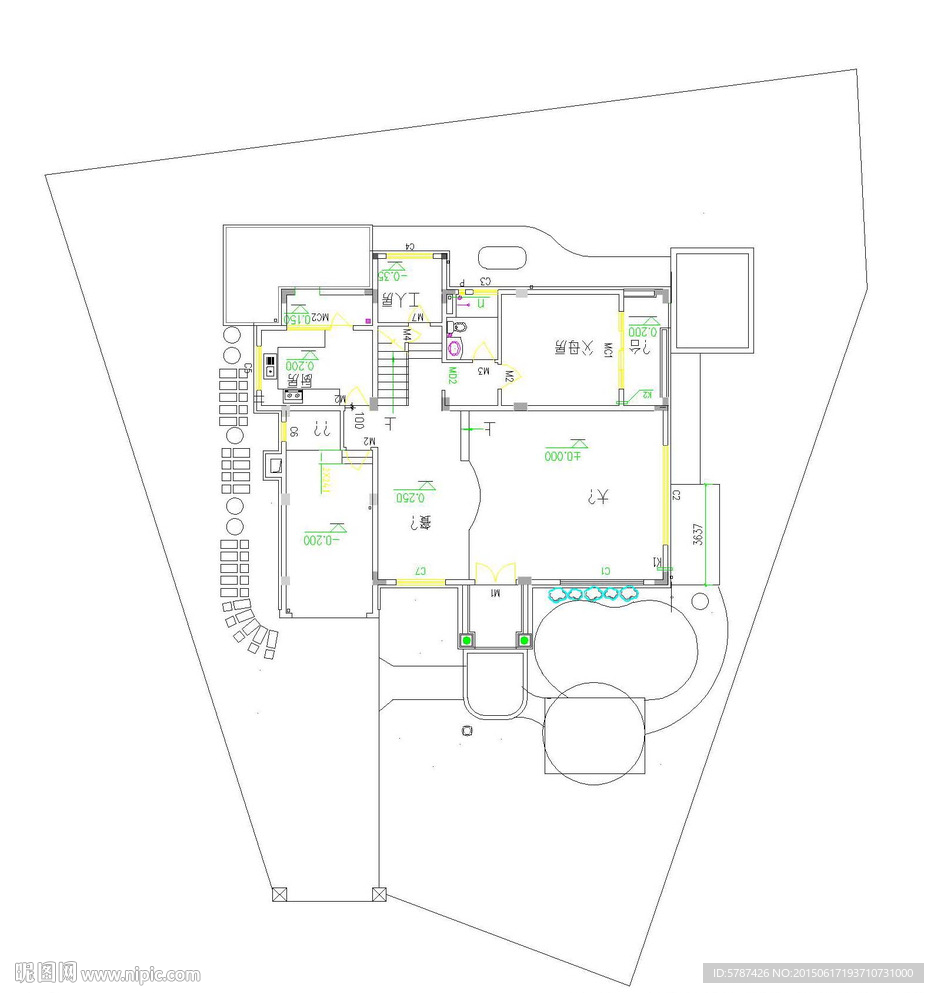 平面施工CAD图纸