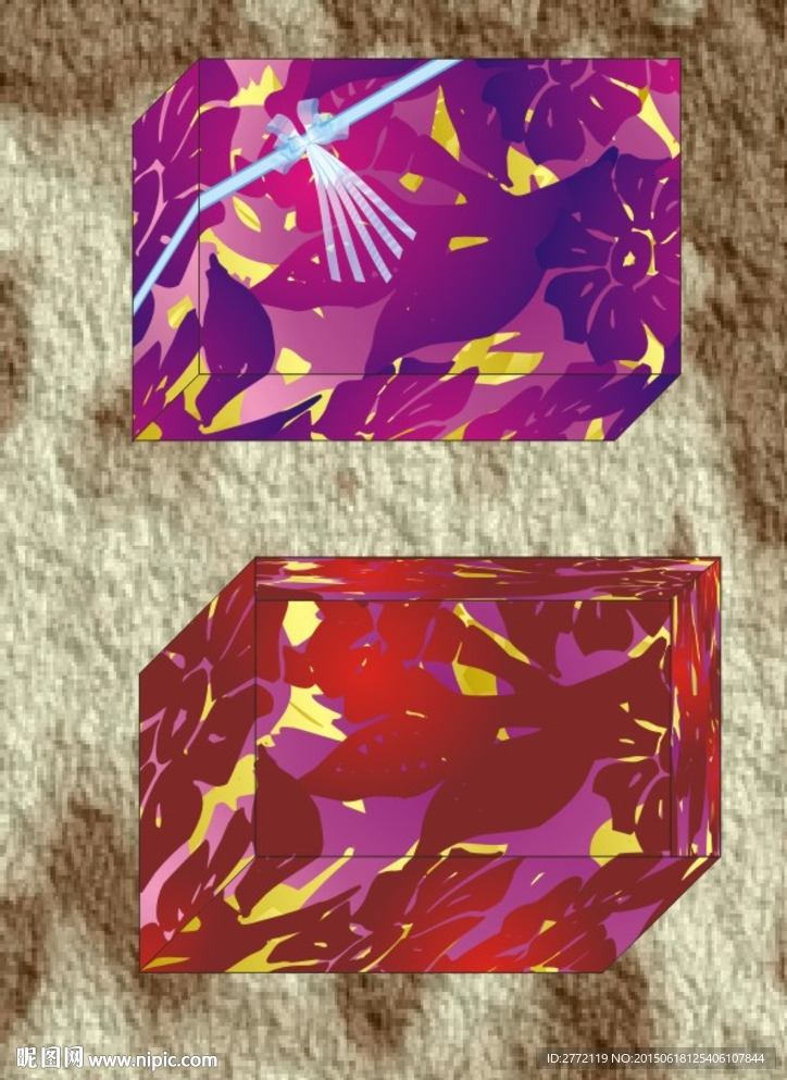 玫瑰红  礼品盒设计