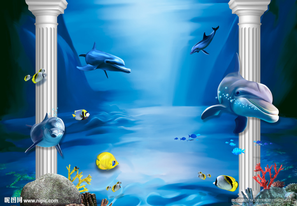 海底世界 背景墙