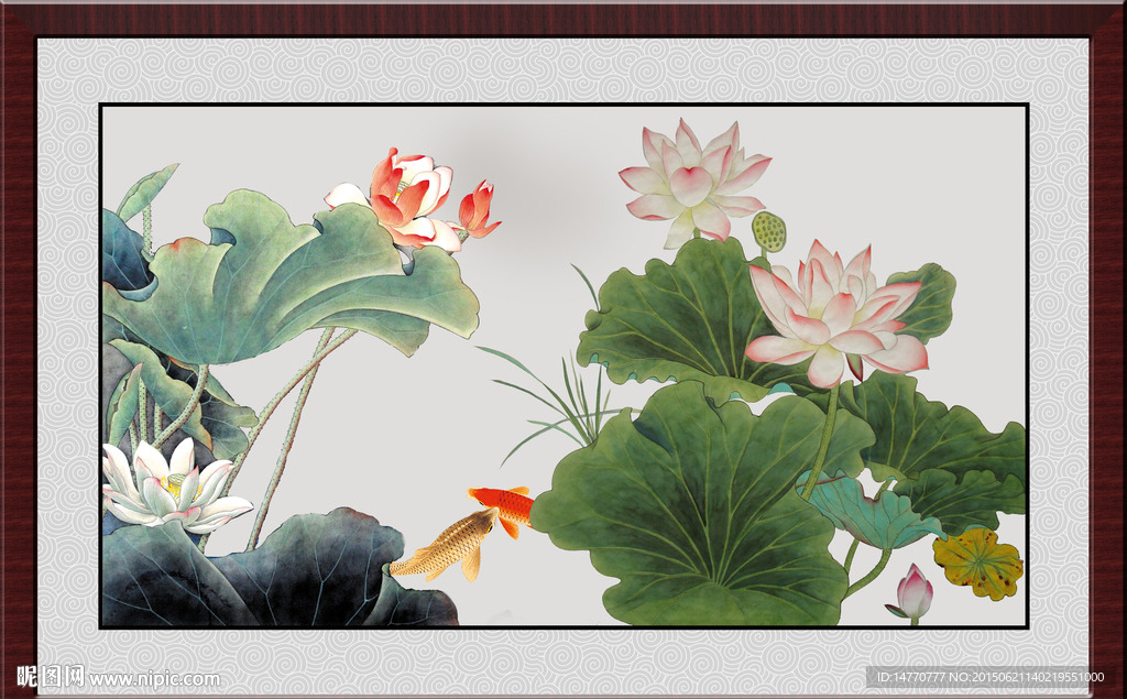 荷花装饰画