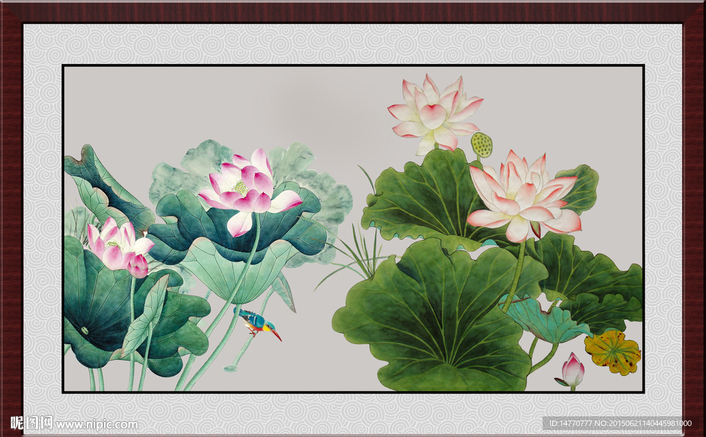 荷花装饰画