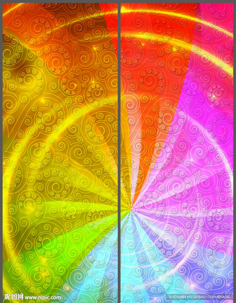 现代抽象花纹移门