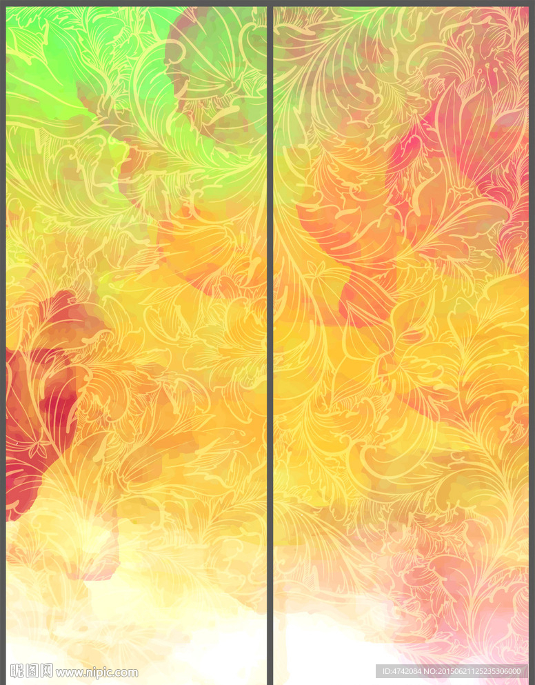 温馨现代花纹移门