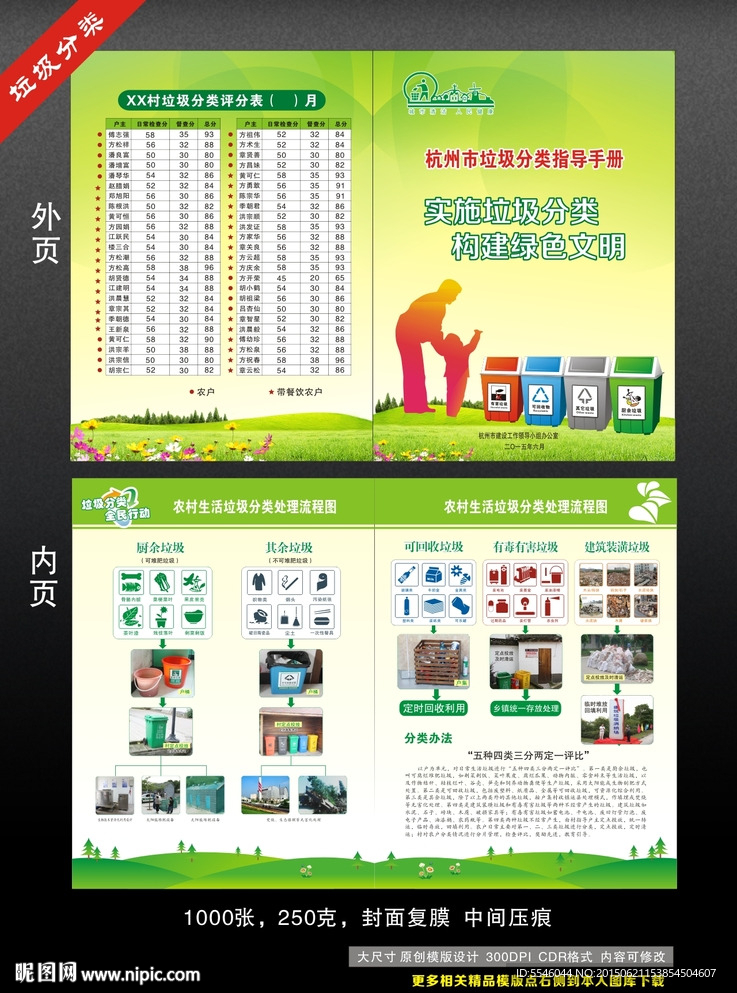 垃圾分类宣传折页