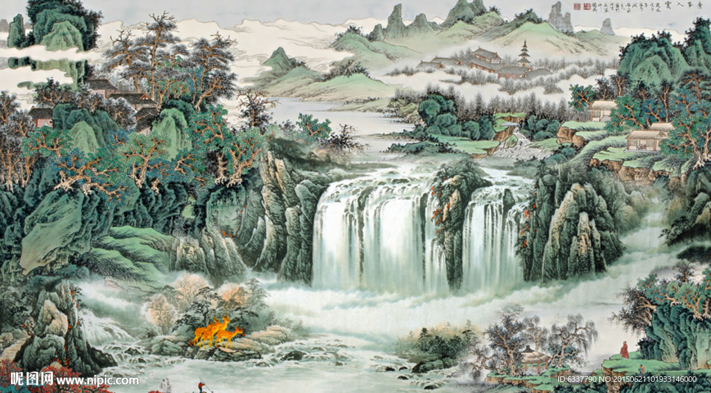 山水画 山水风景