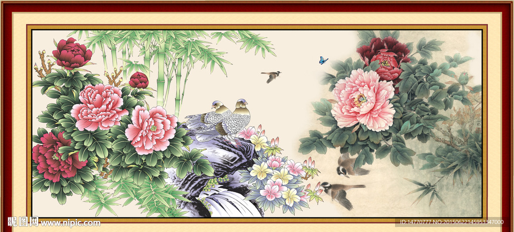 国画牡丹