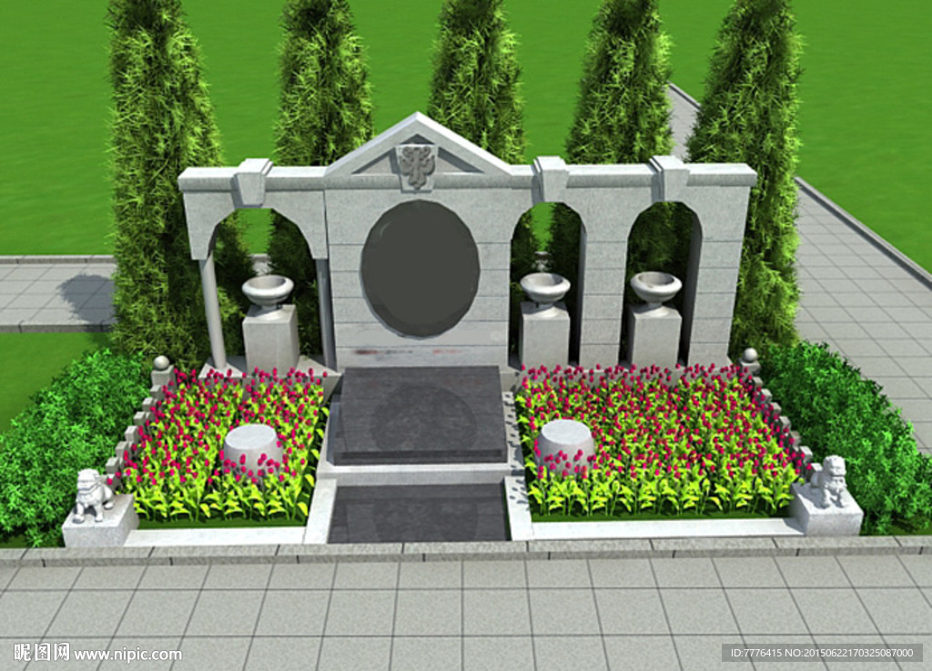 3d陵墓设计墓碑造型