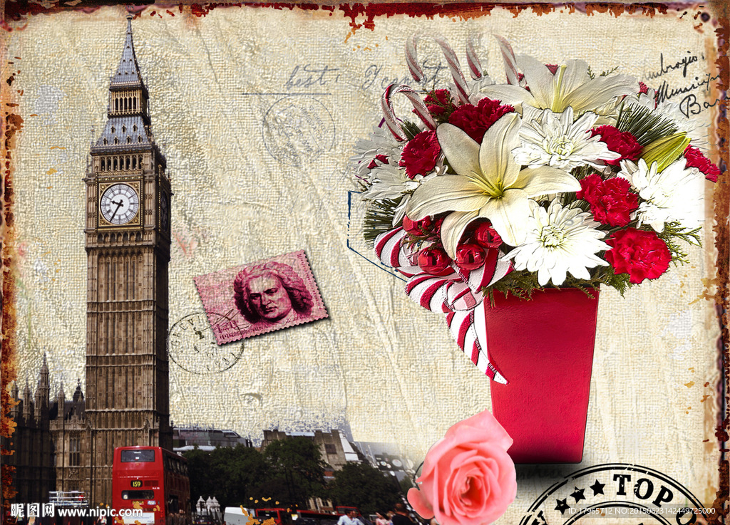 复古建筑画 装饰画