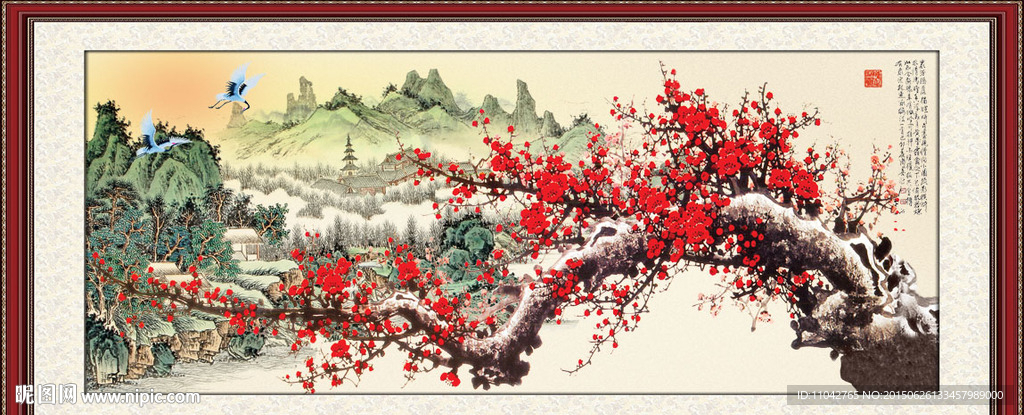 国画 梅花