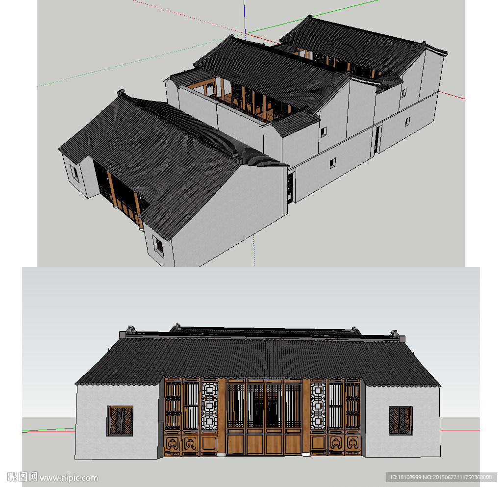 民居建筑草图大师SU模型