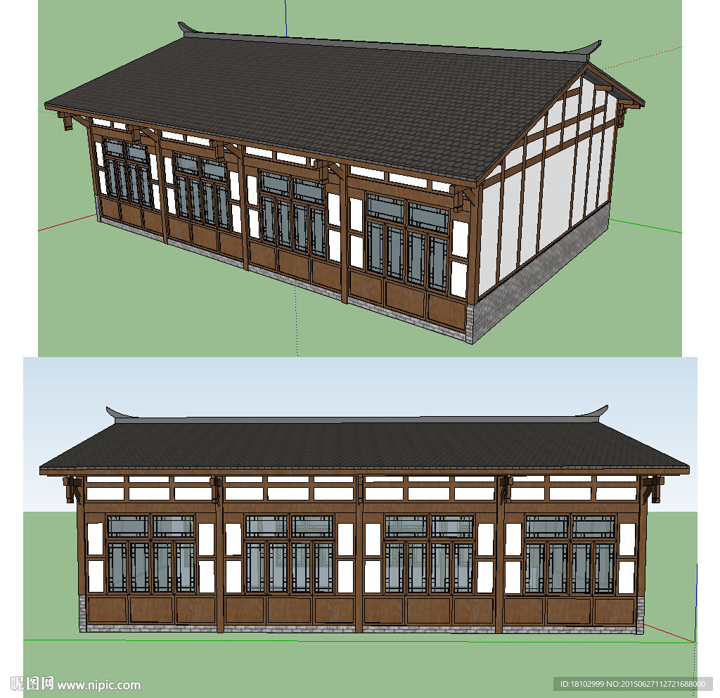 民居建筑草图大师SU模型