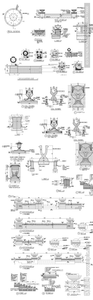 花钵建筑CAD施工图纸