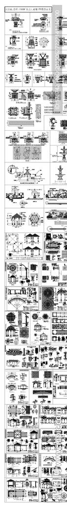 园林建筑施工图CAD图纸