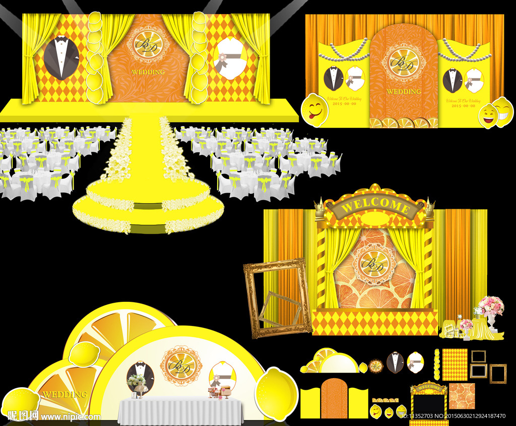 柠檬主题婚礼设计