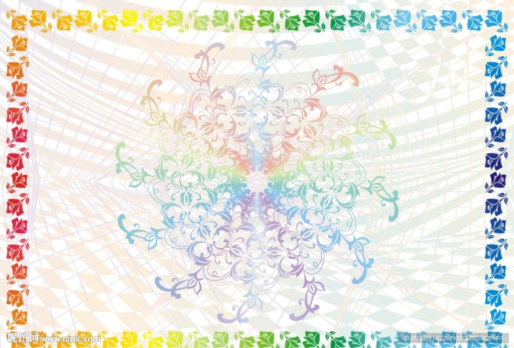 彩丽变幻色彩 荣誉奖证书纹