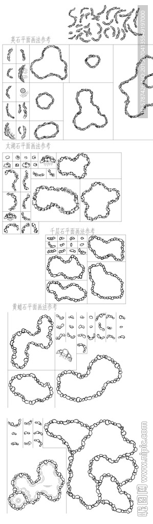 水池石头平面CAD图